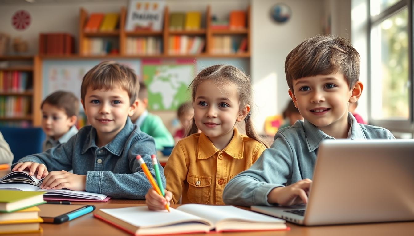 Student using learning strategies while studying